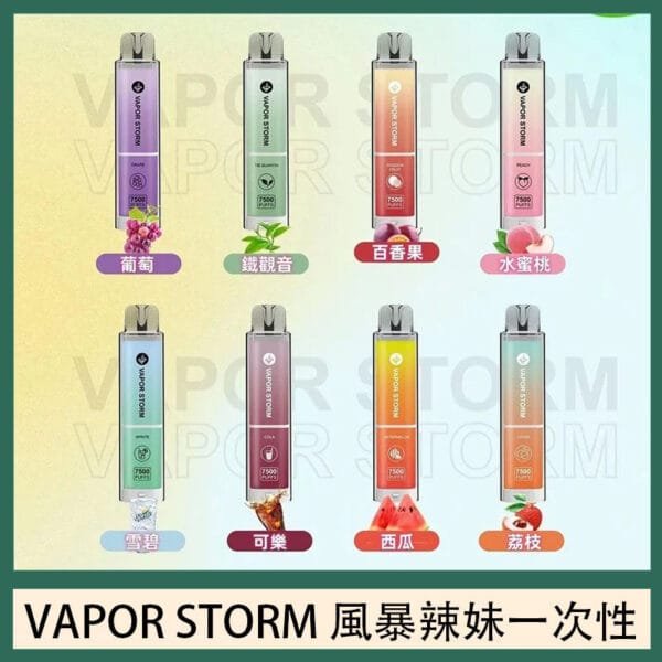 VAPOR STORM風暴辣妹一次性主機充電7500口（5%）